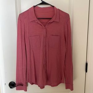 Loft soft & cozy button down shirt